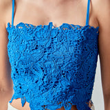 Lace Crop Fitted Top