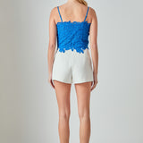 Lace Crop Fitted Top