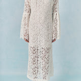 Lace Column Midi Dress