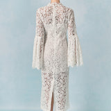 Lace Column Midi Dress