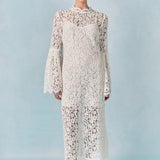Lace Column Midi Dress