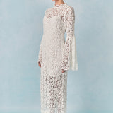 Lace Column Midi Dress