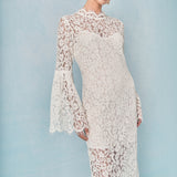 Lace Column Midi Dress