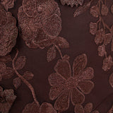 Strapless Floral Embroidered Maxi Dress
