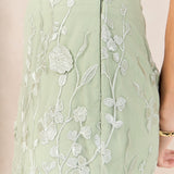 Floral Embroidered Midi Skirt