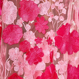 Embroidered 3D Applique Strapless Maxi Dress