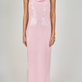 Rose Haltered Sequined Maxi Dress