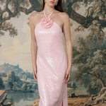 Rose Haltered Sequined Maxi Dress – Endless Rose