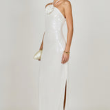 Rose Haltered Sequined Maxi Dress