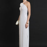 Rose Haltered Sequined Maxi Dress