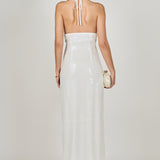 Rose Haltered Sequined Maxi Dress
