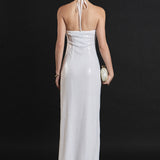 Rose Haltered Sequined Maxi Dress