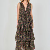 Floral Tiered Maxi Dress
