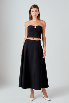 Haley V Strapless Top