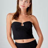 Haley V Strapless Top