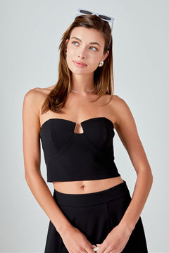 Haley V Strapless Top