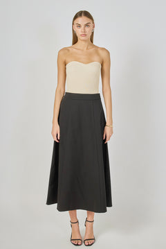 Haley Flare A Line Midi Skirt
