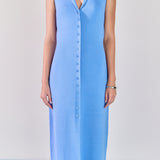 Collared Knit Midi Dress