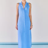 Collared Knit Midi Dress