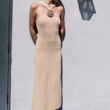 Rosette Knit Midi Dress