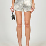 Boucle Tweed Check Shorts