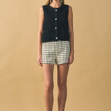 Boucle Tweed Check Shorts