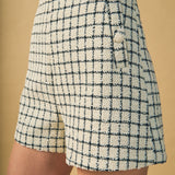Boucle Tweed Check Shorts
