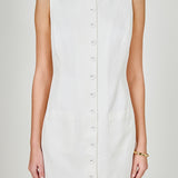 Linen Buttoned Mini Dress
