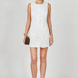 Linen Buttoned Mini Dress