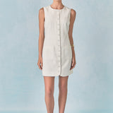 Linen Buttoned Mini Dress