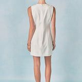 Linen Buttoned Mini Dress