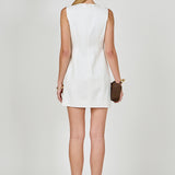 Linen Buttoned Mini Dress