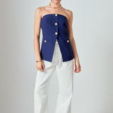 Strapless Suit Long Top