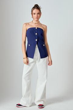Strapless Suit Long Top