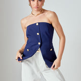 Strapless Suit Long Top