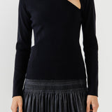 Cut out Long Sleeve Knit Top
