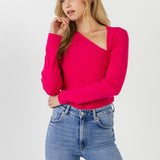 Cut out Long Sleeve Knit Top - Final Sale