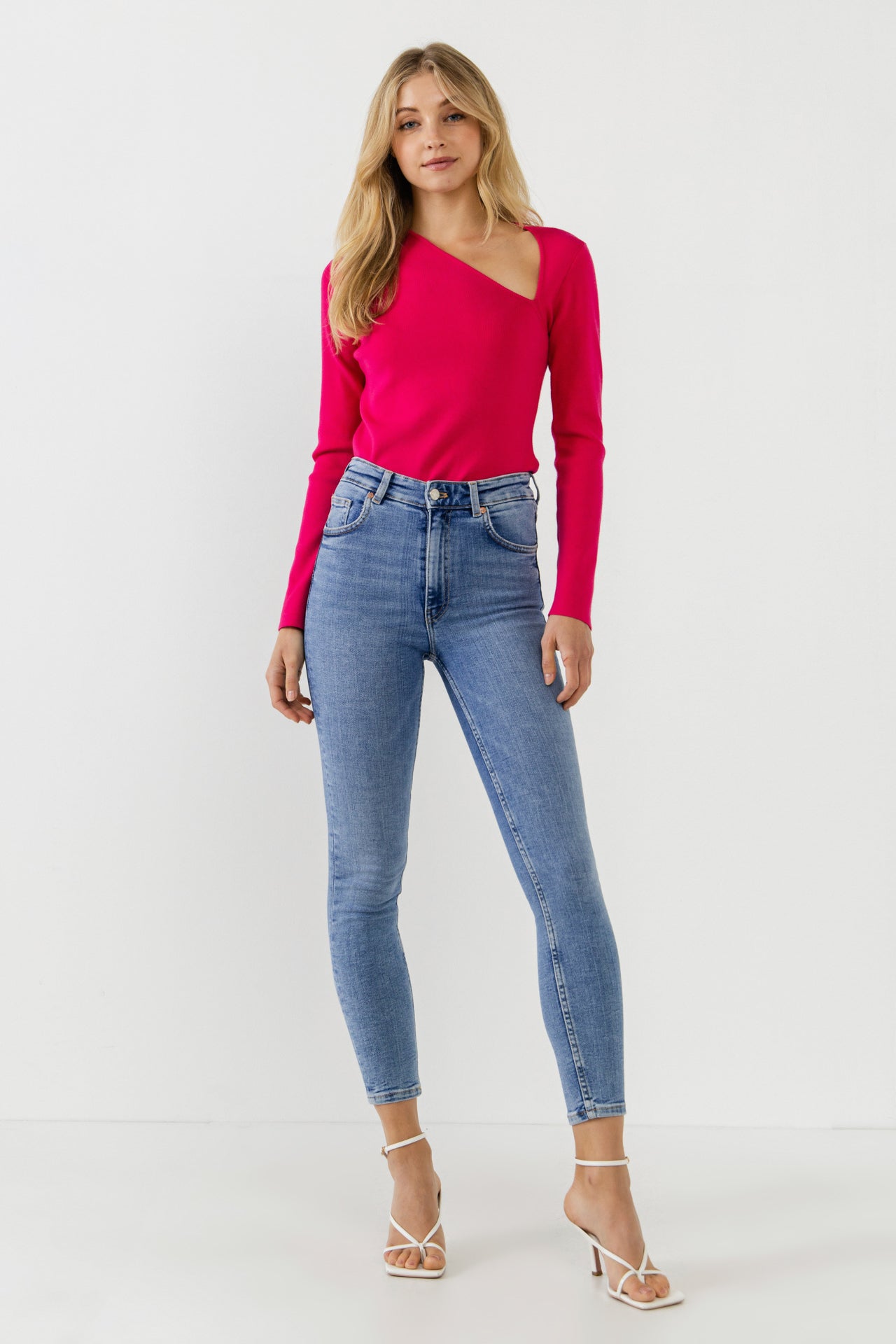 Cut out Long Sleeve Knit Top - Sale