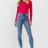 Cut out Long Sleeve Knit Top