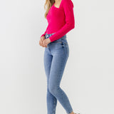 Cut out Long Sleeve Knit Top - Final Sale