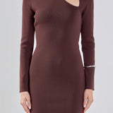 Cut out Long Sleeve Mini Dress
