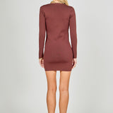 Cut out Long Sleeve Mini Dress