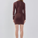 Cut out Long Sleeve Mini Dress