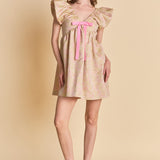 Jacquard Print Mini Dress