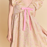Jacquard Print Mini Dress