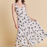 Floral Print Chiffon Maxi Dress
