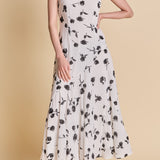 Floral Print Chiffon Maxi Dress