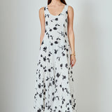 Floral Print Chiffon Maxi Dress
