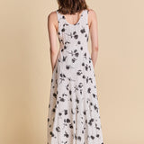 Floral Print Chiffon Maxi Dress