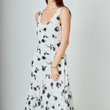 Floral Print Chiffon Maxi Dress